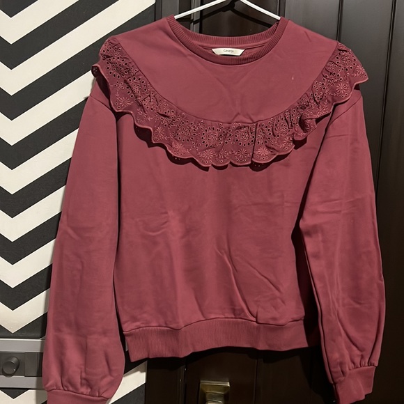Fleeced Full Sleeves Sweat shirt - Cherry Colour - Picture 3 of 10